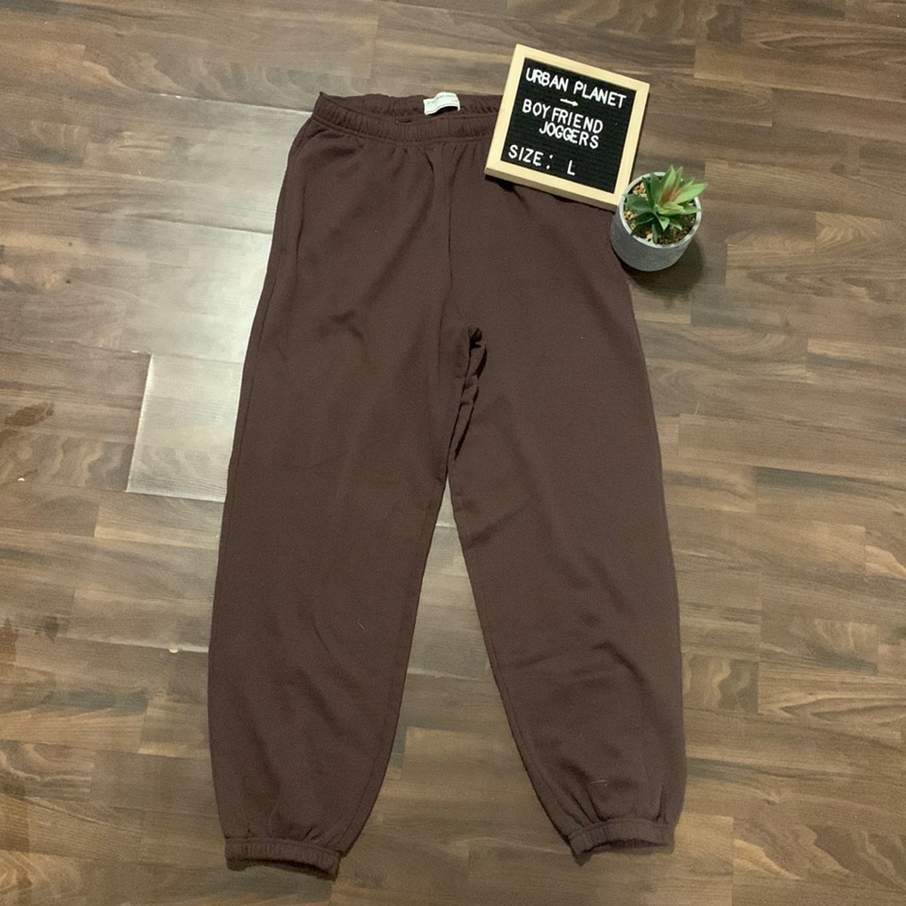 ⭐️ 3 for 12$⭐️Urban Planet’s Streetwear Society Brown Boyfriend Joggers